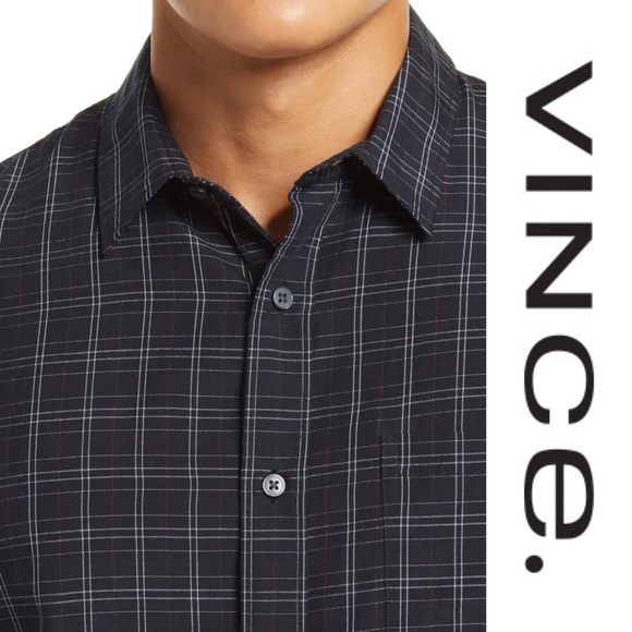 NWT Vince Men's Plaid Button-Up Shirt sz Medium - Picture 4 of 13